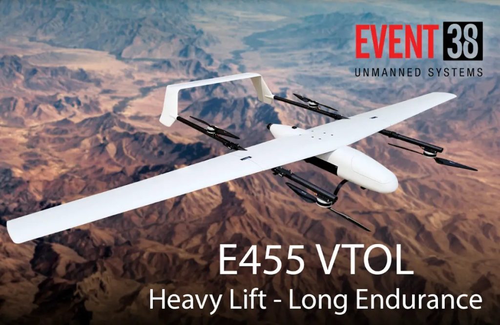 event 38 releases e455 evtol drone