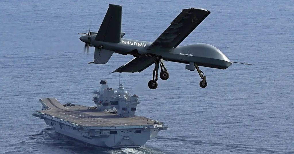 ga asi demonstrates short takeoff landing of uas on uk carrier