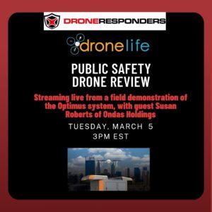 live from a demo of the drone in a box optimus system dont miss the public safety drone review march 5