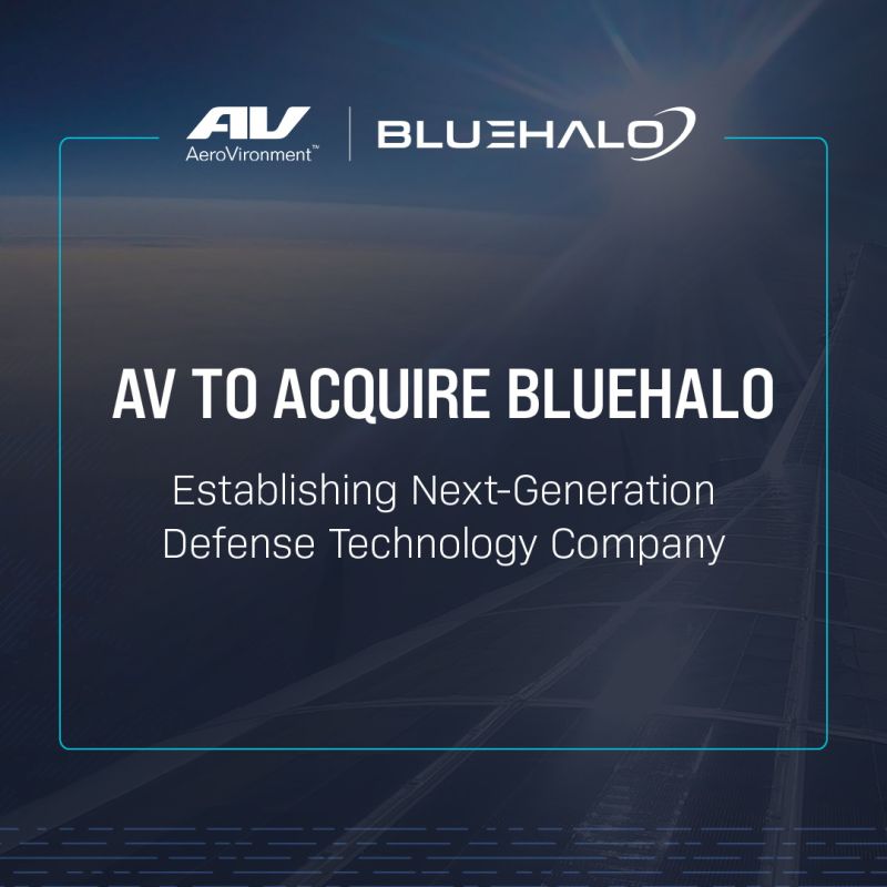 aerovironment to acquire bluehalo establishing next generation defense technology company