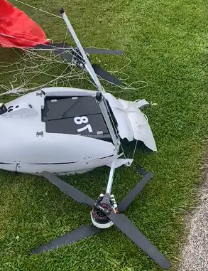 delivery drone propeller injures bystander