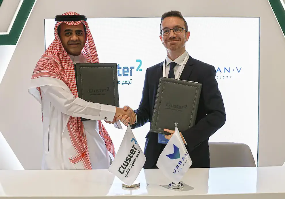 urbanv and cluster2 sign partnership to boost advanced aam in saudi arabia