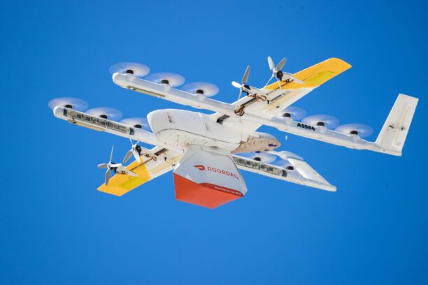 drones deliver holiday cheer wing partners with doordash for mall based drone delivery